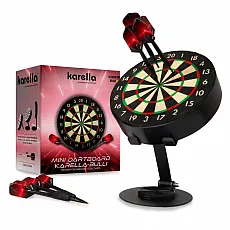 Karella Mini Dartboard Bulli inkl. 2 Satz Mini Darts - Dartscheiben: Das Karella Mini Dartboard „Bulli“ mit 15 cm Durchmesser ist die perfekte Deko und Spaßbringer für Zuhause oder unterwegs. Inklusive 6 Mini-Steeldarts für sofortigen Spielspaß!