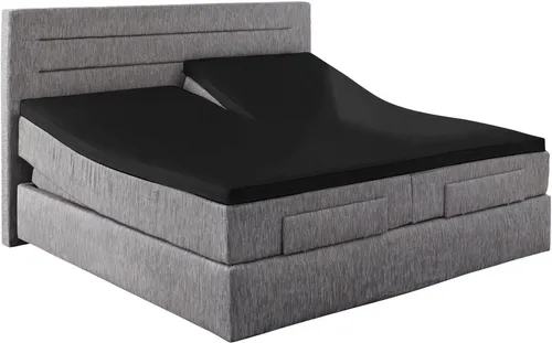 Primera Spannbettlaken Elasthan-Feinjersey für Split Topper in schwarz von Primera