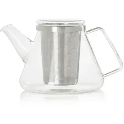 AdHoc Teekanne Fusion, Edelstahl & Glas, 1L, mit Filtereinsatz - Elegante Teekanne aus Edelstahl und Glas, mit 1L Fassungsvermögen und praktischem Filtereinsatz für perfekten Tee-Genuss.