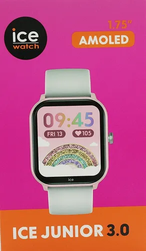 Ice-Watch 024297 Smartwatch für Kinder ICE Smart Junior 3.0 Weiß/Rosa - Smartwatch für Kinder mit AMOLED-Display, Schrittzähler und Herzfrequenzmessung. Ideal für Technikliebhaber zwischen 6-12 Jahren, wasserdicht nach IP68 und individuell anpassbare Zifferblätter.
