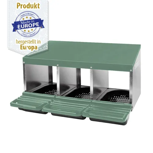 Legenest/Abrollnest aus Metall mit Kunststoff-Boden - 3 Abteilungen