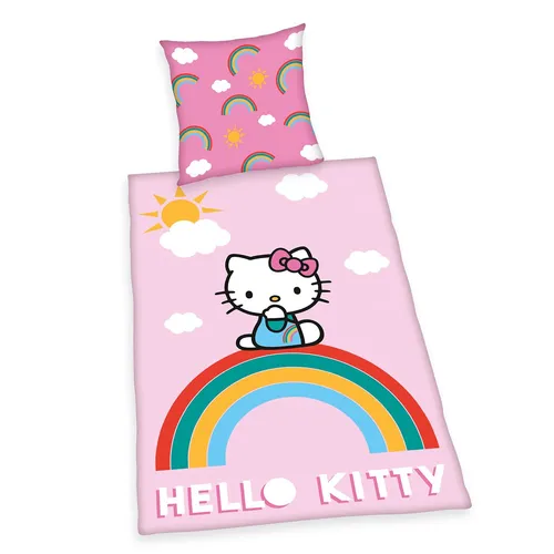 Herding Hello Kitty Bettwäsche-Set, Cotton, 80 x 80 cm, 135 x 200 cm