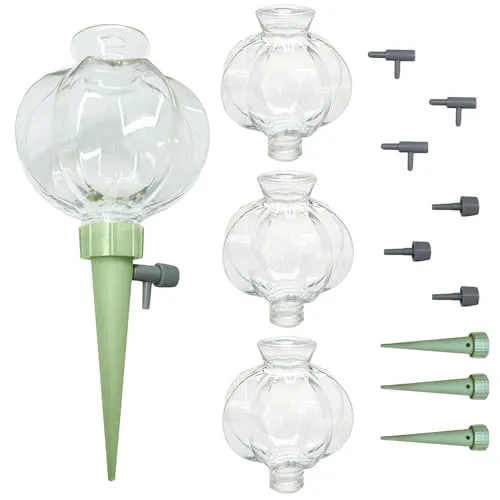 Ferizzia 4 Stück Bewässerungskugeln Für Pflanzen, Automatische Bewässerungssystem, Gießkugeln, Selbstbewässerung Bewässerungskugel für Zuhause, Balkon, Wohnzimmer, Wohnung