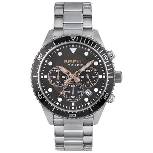 Breil Chronograph EW0506 - Stilvolle Herrenarmbanduhr - Chronographen mit 10 ATM Wasserbeständigkeit, hochwertigem Edelstahlarmband und leuchtenden Indizes für optimale Ablesbarkeit.
