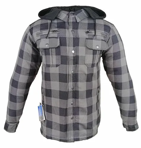 Biker Aramid Hemdjacke – Wasserdicht & Winddicht in grau von Alpha Speeds