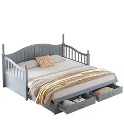 xixiworkshop Ausziehbares Schlafsofa aus Massivholz 90/180×190 cm