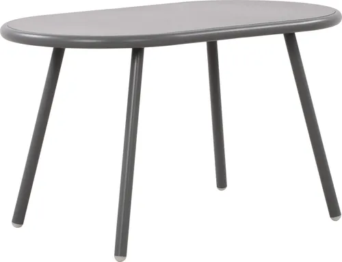 Deluke Couchtisch Dunkelgrau, Oval, 80x45x45 cm – Vielseitiger Ziertisch