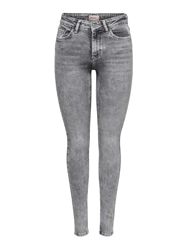 ONLY Damen Jeans 15245366 Light Grey Denim XS-32 - Trendige Jeans in Light Grey, unterstützt die Better Cotton Initiative für nachhaltige Mode, ideal für den Alltag.