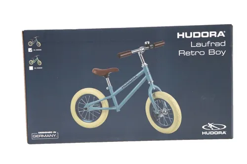 HUDORA 10429/00 Laufrad Retro Boy,Vintage-Look,Blau, 12