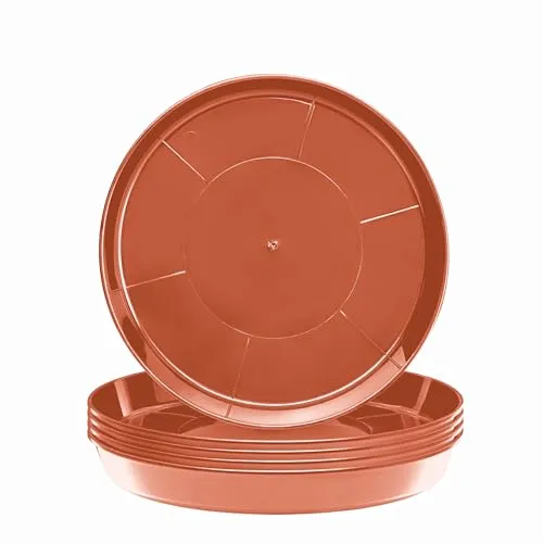 Garronda Blumentopf Untersetzer GD-0026 (5 Stück Terrakotta, ⌀ 18cm H 3,5cm)