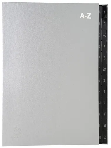 EXACOMPTA Pultordner DIN A4 A-Z 24 Fächer silber