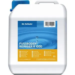Dr.Schutz Bodenpflege R1000 - Konzentrat für alle Hartböden, 5 Liter - Bodenpflege Konzentrat für PVC, Linoleum, Parkett und mehr. Reinigt, schützt und wirkt rutschhemmend. Ideal für Reinigungsautomaten, pH-neutral und umweltschonend.