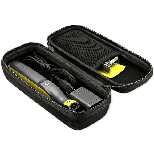 ProCase Tragetasche für Philips OneBlade Face & Body Reiseetui für Elektrischer Bartschneider, Rasierer und Trimmer Schutzhülle für OneBlade QP2734 QP6551 QP2824 QP6651 Hülle mit Handschlaufe -Schwarz