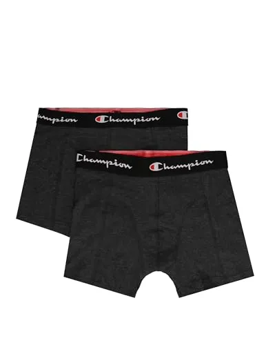 Champion Herren Core x2 Retroshorts, Grigio Melange Scuro, XXL