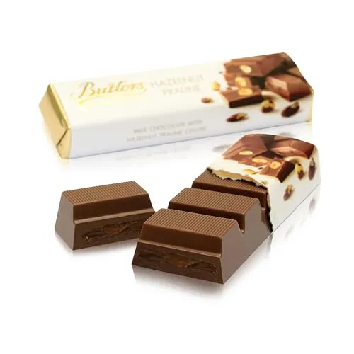 McLaughlin's Irish-Shop Butlers Schokoladenriegel mit Haselnuß-Nougat Trüffelfüllung. 75g
