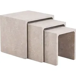 HOME DELUXE Couchtisch Beistelltisch 3er Set IRIMA in beige von Home Deluxe