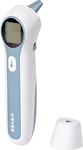 BÉABA Fieberthermometer Kontaktlos - Infrarot Thermometer für Baby, Kinder und Erwachsene - Fieberthermometer mit ultraschneller Messung in 1 Sekunde, kontaktlos und mit verschiedenen Modi für Kinder und Erwachsene, ideal für die ganze Familie.
