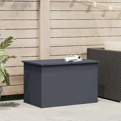vidaXL Außenlagerbox Anthrazit 80 x 50.5 x 50 cm - Gartenbox aus kaltgewalztem Stahl, wetterbeständig und ideal zur Aufbewahrung von Gartenwerkzeugen und Möbeln – sorgt für Ordnung und Stil in deinem Außenbereich.