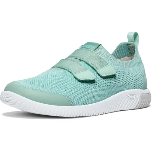 KEEN KNX Knit DS Sneakers, Granite Green/Lichen, 36 EU - Wanderschuhe mit hochwertigem Strick-Obermaterial und doppelten Klettverschlüssen für optimalen Halt und Stil. Ideal für Abenteuer und Alltag, bietet die KEEN Original Fit viel Platz für Ihre Zehen.