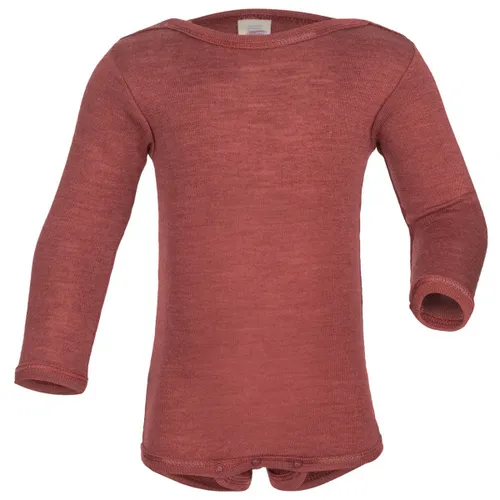 Baby Body Langarm aus Wolle-Seide von Engel, kupfer, 74-80 - Hochwertiger Baby-Body langarm mit Drucknöpfen, temperaturausgleichend und maschinenwaschbar bei 30°C. GOTS-zertifiziert und `Made in Germany` für beste Hautverträglichkeit.