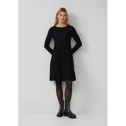 S.OLIVER BLACK LABEL Strickkleid für Damen in Grau - Casual Strickkleid mit Ajour-Detail, elastischem Feinstrick und perfektem Sitz – ideal für den Alltag oder besondere Anlässe.