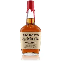 Maker's Mark Whisky Kentucky Straight Bourbon 0,7l - Whisky, vollmundiger Kentucky Straight Bourbon mit 45 % vol, verführt mit süßen Vanille- und Karamellnoten – ideal für Whisky-Cocktails oder pur genießen!