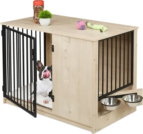 Hundehaus Zwinger Hundekäfig indoor von Relaxdays