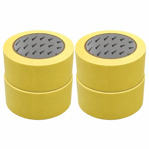 4x Kreppband Malerkrepp Abdeckband Abklebeband Malerband 48mm x 50m Klebeband