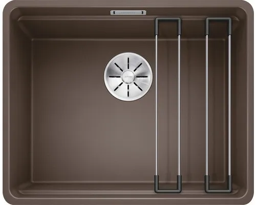 BLANCO ETAGON 500-F Spülbecken - Großzügiges Silgranit-Spülbecken mit integrierter Stufe für zusätzliche Funktionalität und eleganten InFino-Ablaufsystem, ideal für hochwertige Küchen.