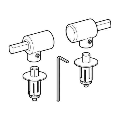 Geberit Metallscharniere 598054000 für Flow WC-Sitz 575950