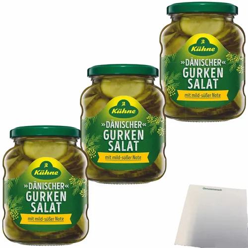 Kühne Dänischer Gurkensalat 3er Pack 3x330g Glas usy Block