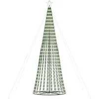 vidaXL LED Weihnachtsbaum 300 cm, Beleuchtet mit 688 LEDs - Künstlicher Weihnachtsbaum in Kegelform, mit 8 Lichteffekten für die perfekte Weihnachtsatmosphäre, stabiler Eisenständer für optimale Robustheit.