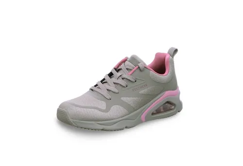 Skechers 177421 OLV Schnürschuh - Halbschuhe für Damen mit Air Cooled Memory Foam Innensohle für hohen Tragekomfort und sportlichen Look in olive grün und rosa.