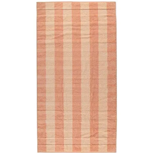 Cawö Home Handtücher Noblesse Modern Classic Blockstreifen 1073 lachs - 30 Duschtuch 80x150 cm