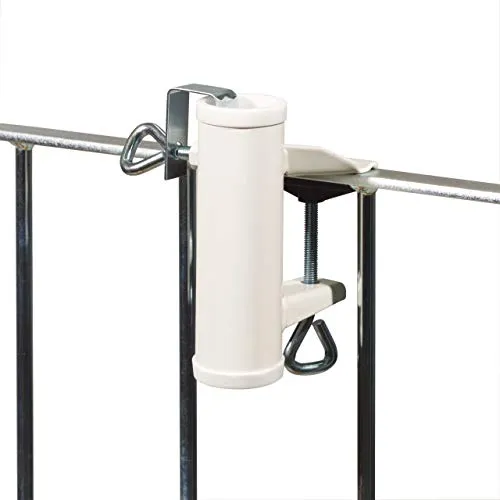 Videx 14212 Sonnenschirmhalter Typ H für Balkon-Handlauf in weiß von Videx