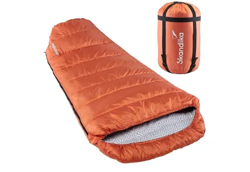 Skandika Mumienschlafsack Vegas XXL für Erwachsene in orange von Skandika