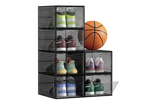 SONGMICS Schuhbox Schuh-Organizer (6 St) in schwarz von SONGMICS