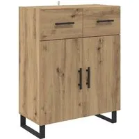 vidaXL Sideboard Artisan-Eiche 69,5 x 34 x 90 cm - Moderne Kommode aus langlebigem Holzwerkstoff, ideal für Wohnzimmer und Essbereiche. Bietet vielseitige Stauraumlösungen mit Regalen und Schubladen für eine ordentliche Atmosphäre.