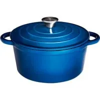Emaillierter Gusseisen-Bräter Ø 23 cm, 4 Liter in Blau/Weiß von Napoleon