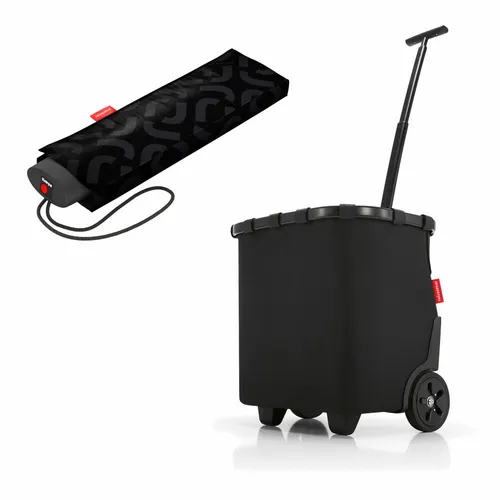 REISENTHEL® Einkaufstrolley carrycruiser Set Frame Black mit Mini-Schirm