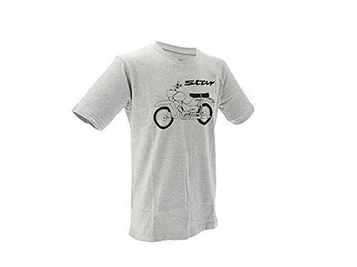 MZA T-Shirt, Farbe: hellgrau meliert, Größe: L - Motiv: Schwalbe Basic - 100% Baumwolle