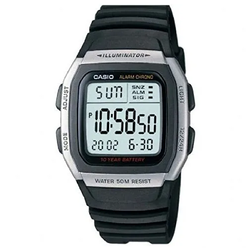 Casio Herren Armbanduhr Collection Digital Quarz Schwarz Resin W-96H-1Aves