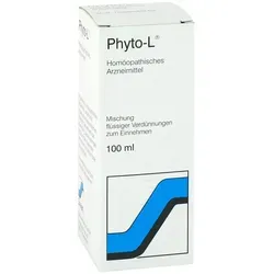 Phyto L 100 ML - Flüssige Mischung - Flüssige Mischung zur Unterstützung der individuellen Therapie. Enthält 40 Vol.-% Alkohol. Ideal für gezielte Anwendungen in der homöopathischen Behandlung.