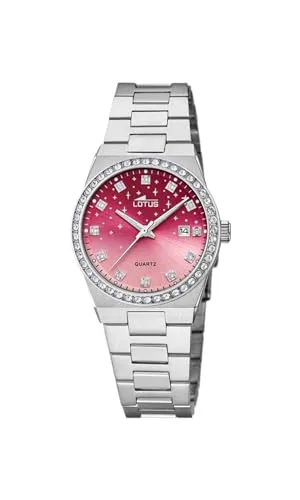 Lotus Damen Uhr Analog aus Edelstahl 316L Silber - Quarzwerk - Hochwertiges Mineralglas - 10 ATM wasserdicht - Elegante Damen Analog Uhr: Perfekt für den täglichen Einsatz und ideal für jeden Anlass. Das robuste Edelstahlarmband und das präzise Quarzwerk garantieren Langlebigkeit und Stil. Ein zeitloses Accessoire, das jedes Outfit aufwertet.