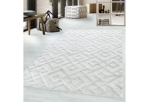 Teppich PISA 4708 CREAM, 80 x 250 cm - Boho-Stil Teppich mit einzigartigem Strukturmix, ideal für Allergiker und geeignet für Fußbodenheizungen. Perfekt als stilvolles Accessoire für Wohnzimmer, Küche oder Schlafzimmer.