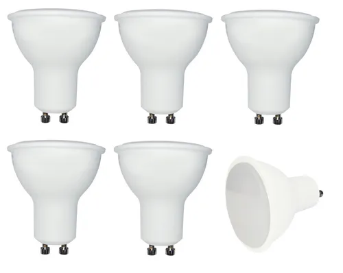 LED Reflektor GU10 6er Set 5W 5 Watt ersetzt 40 Watt 375 Lumen 3000 Kelvin
