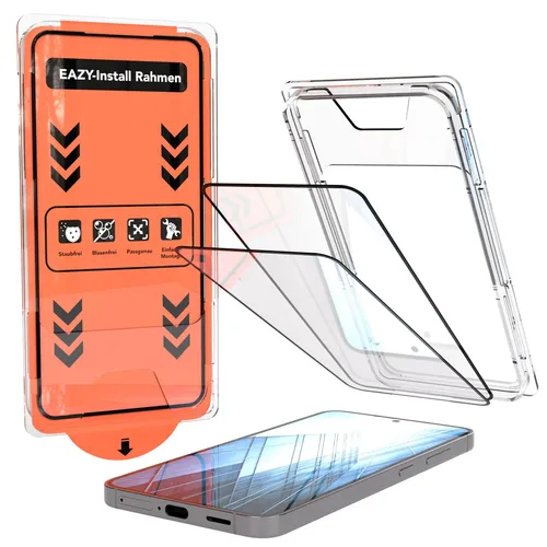 2x Displayschutz 9H Glas für Samsung Galaxy S24 Display Hartglas + Anbringhilfe