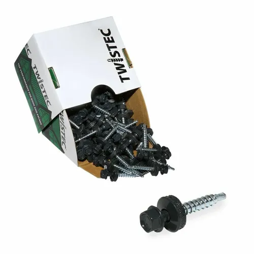 Trapezblechschrauben 4,8X35 anthrazit RAL 7016 Bohrschrauben selbstbohrend 100St