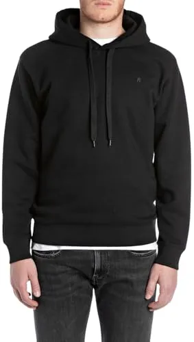 Replay Herren M3103 Kapuzenpullover, 098 Black, S