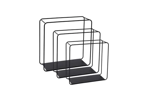 BERLINLODGE® Wandregal 3er Set Metall Schwarz - Vielseitiges 3er-Set Wandregale im modernen Industrial-Stil – ideal für Küche, Bad oder Wohnzimmer. Robuste, pulverbeschichtete Metallkonstruktion in elegantem Schwarz bietet hohe Stabilität und Flexibilität.